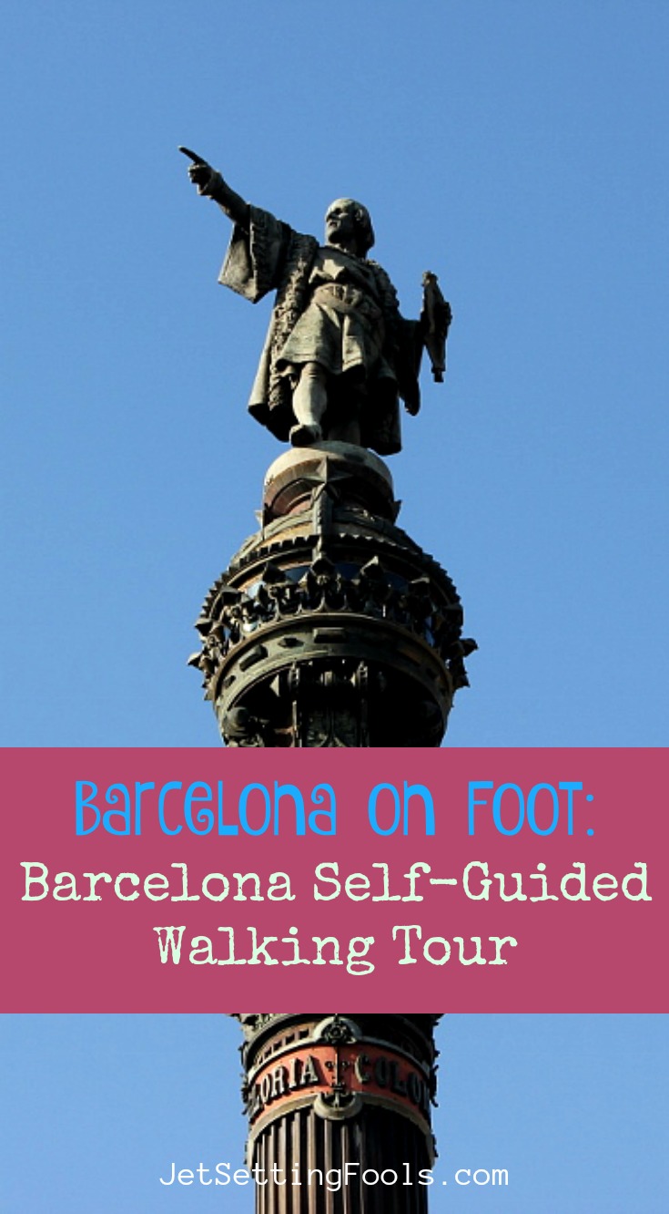 self guided walking tour barcelona map