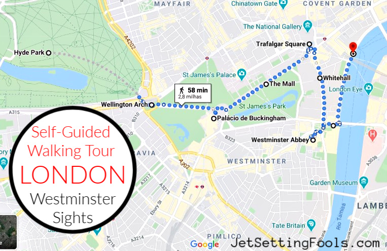 Self Guided London Walking Tour Map 