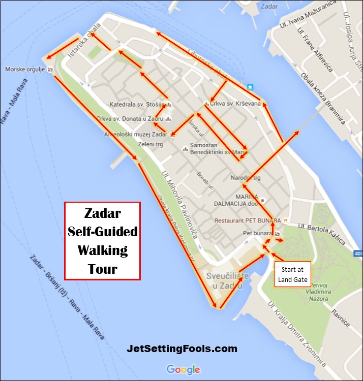 Zadar Walking Tour: A Self-Guided Walk to 26 Sights - Jetsetting Fools