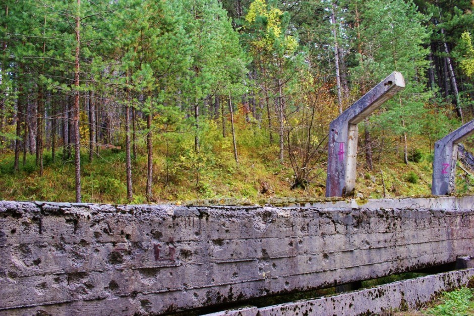 20 years after the Siege of Sarajevo remains from the 1984 Olympic bobsled track are covered in bullet holes and graffiti