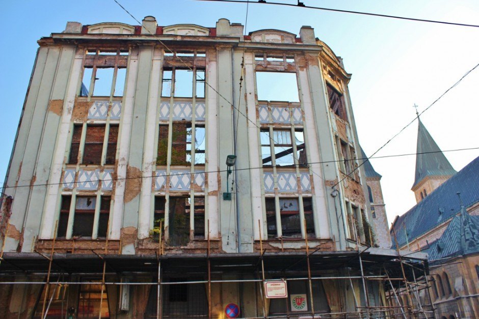 20 years after the Siege of Sarajevo skeletons of buildings remain