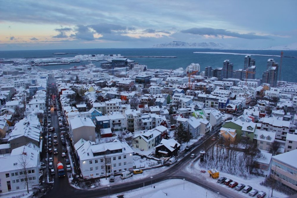 Iceland in Wintertime Reykjavik City View from Hallgrimskirkja Church JetSettingFools