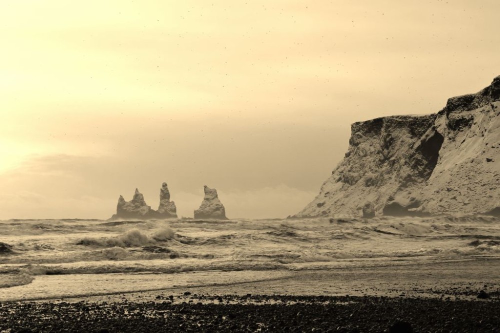 Iceland in Wintertime Reynisdrangar Basalt Rocks Vik JetSettingFools