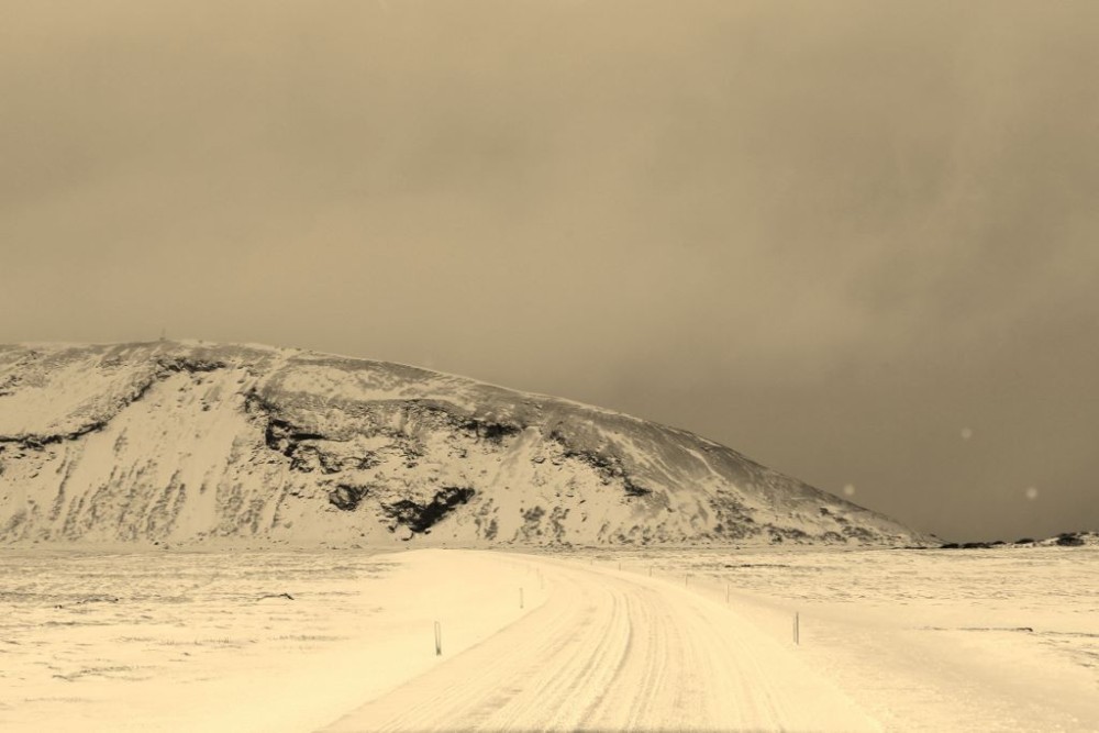 Iceland in Wintertime Snowy Road JetSettingFools