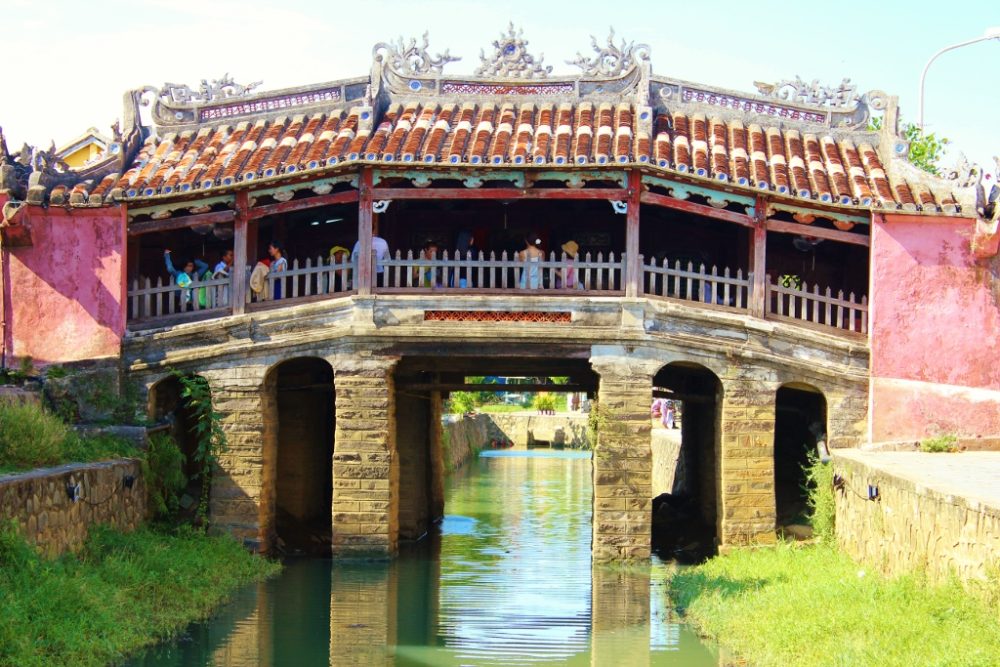 The Japanese Bridge is one of the Hoi An sights to see during our 2-week Vietnam Itinerary