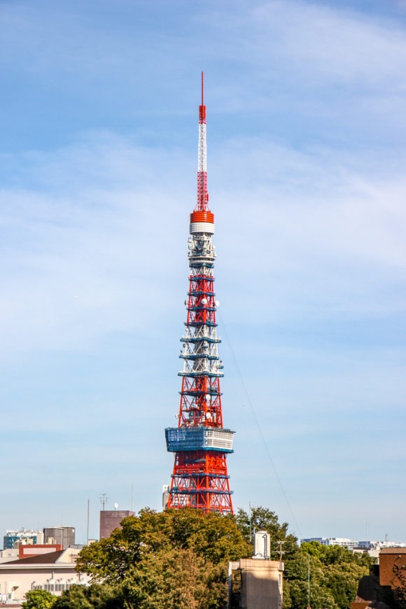 Red and White Tokyo Tower in Tokyo, Japan