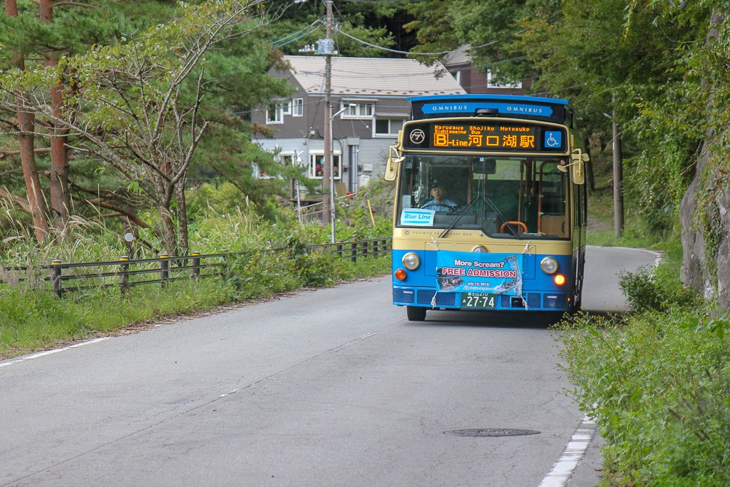 Lake Kawaguchi Tourist Bus in Kawaguchiko, Japan