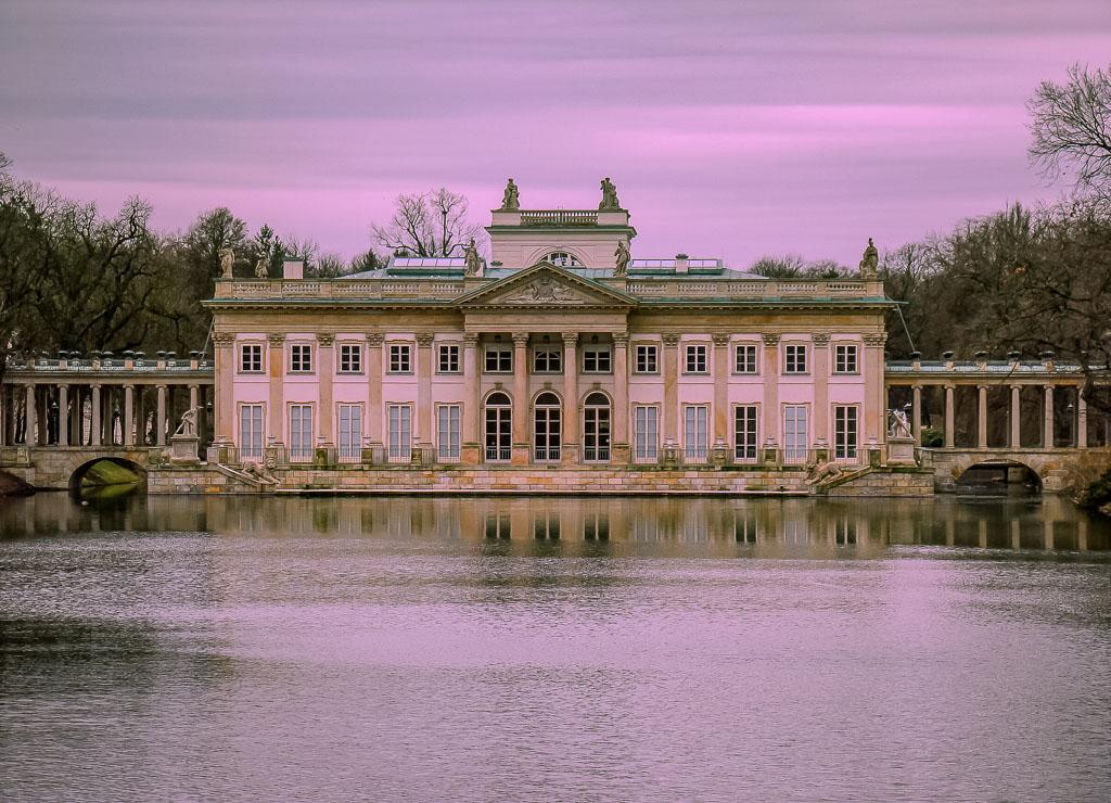 View of the Lazienki Royal Palace, Warsaw, Poland